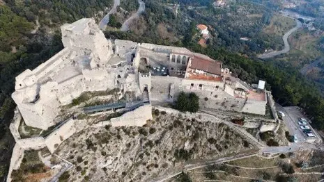Castello di Arechi a Salerno dall'alto
