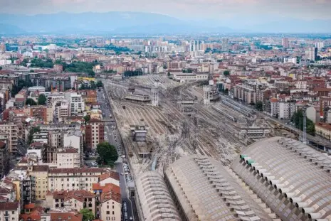 panorama dall'alto stazione milano centrale