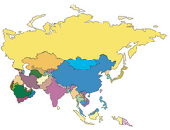 Cartina Asia e Oriente