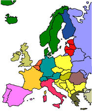 Cartina Europa icona