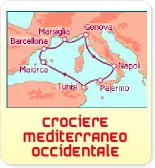 mappa crociere mediterraneo occidentale