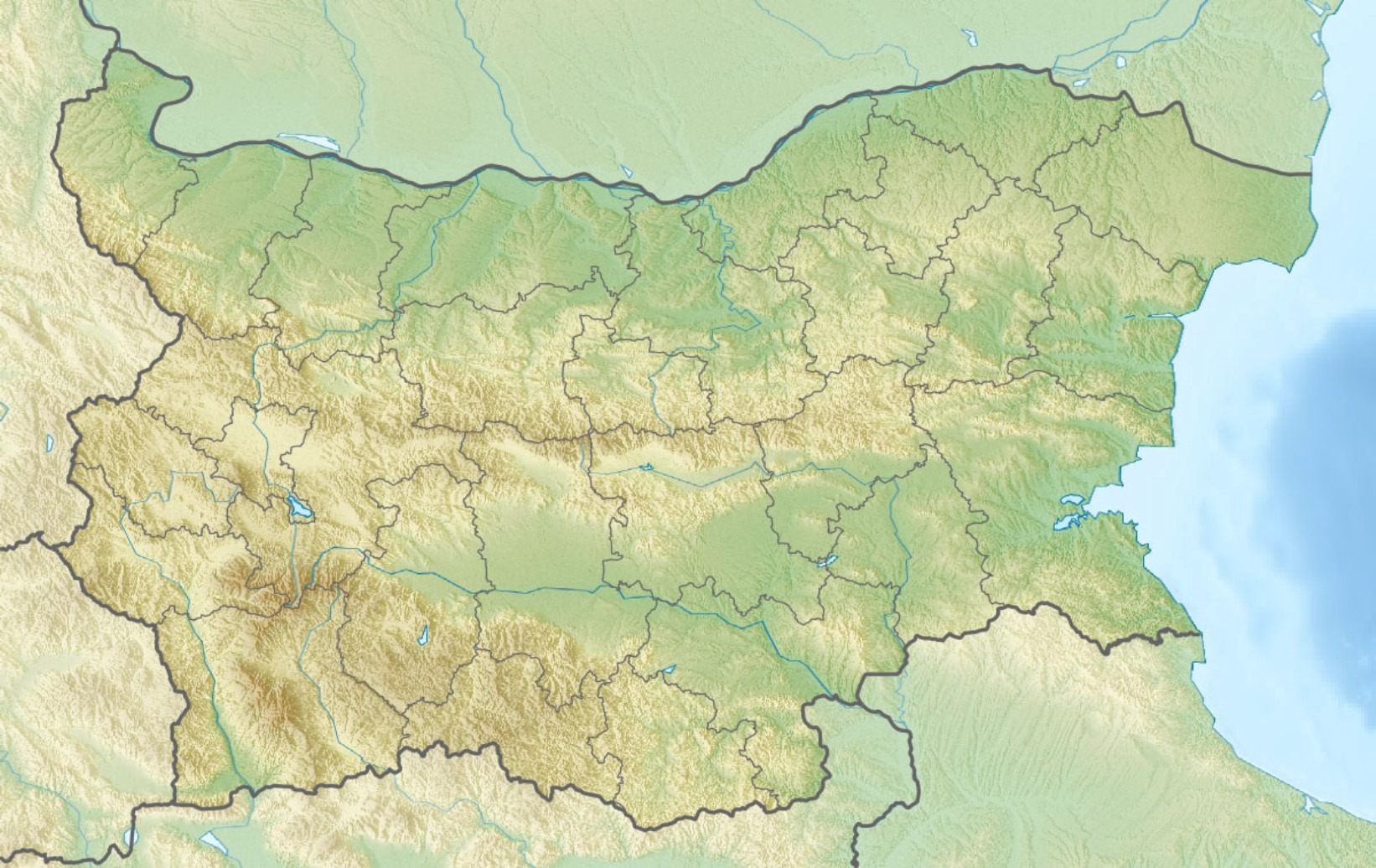 Confini e geografia fisica della Bulgaria