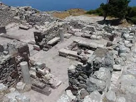 Antique Fira santorini rovine archeologiche