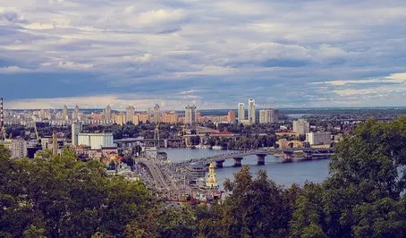 panorama kiev e fiume dnepr